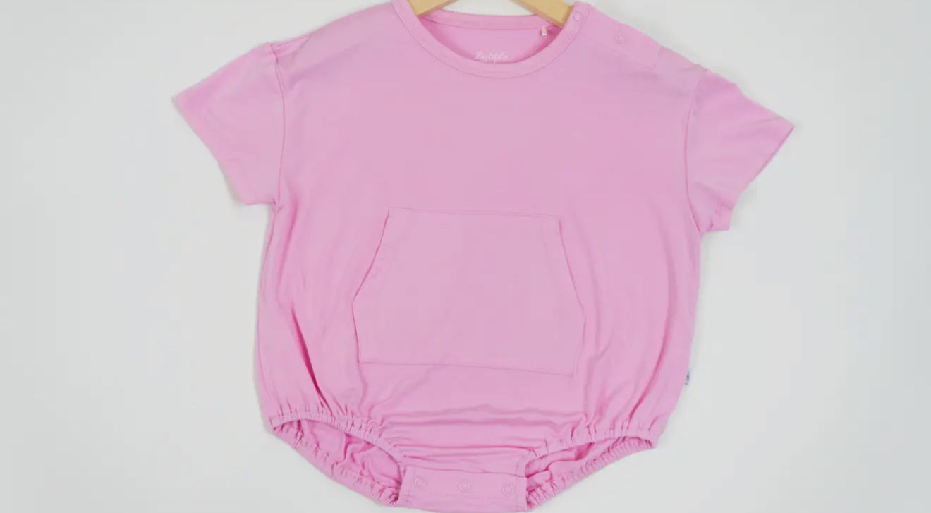 Pink solid bamboo bubble